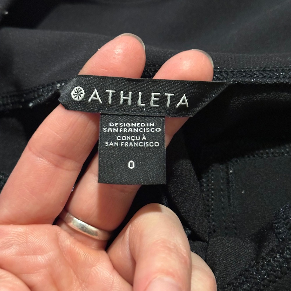 Athleta Endless High Rise Pant Size 0 Black Stretch 533636 - Picture 2 of 10